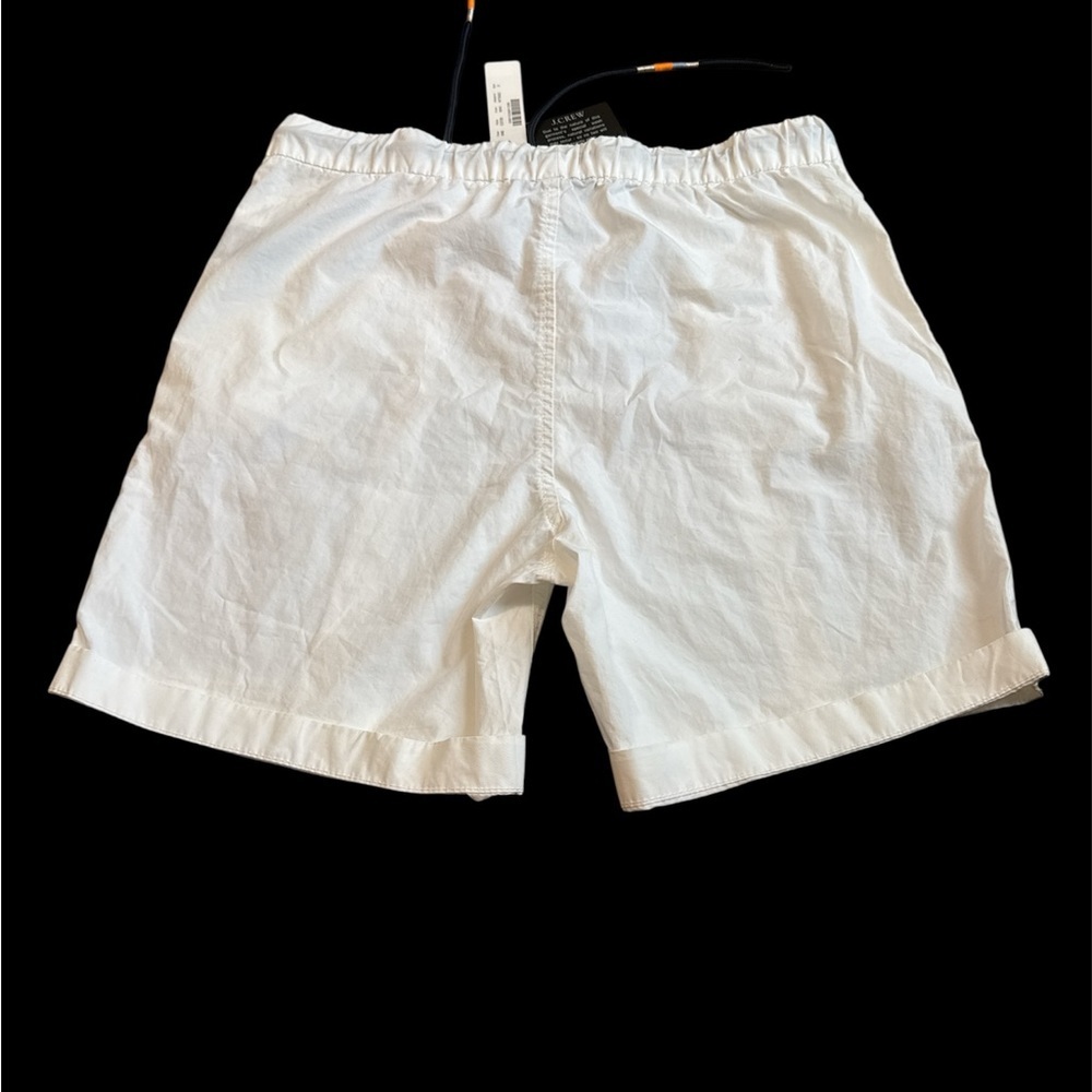 J.Crew Women's Size 2 Solid White Drawstring Shorts - Picture 2 of 3